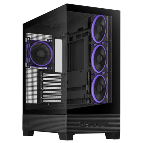 Boîtier PC ASUS A31 PLUS moyen tour noir ARGB avec panneau latéral et avant verre trempé