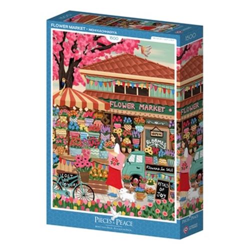 Puzzle 1500 pièces Alize Pieces & Peace Flower Market - Alize