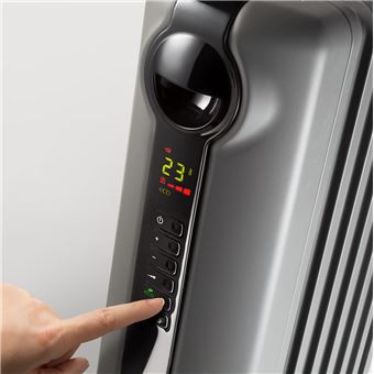 Radiateur à Bain D'huile De'Longhi TRRS0920 2000W - Blanc - 3 Niveaux Comfortemp - Silencieux