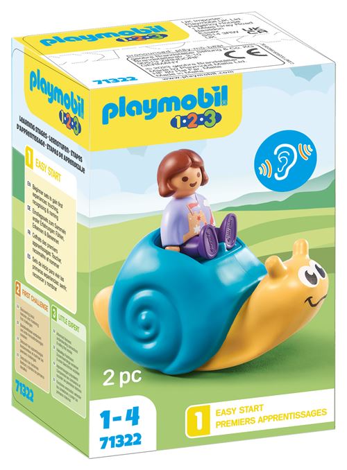 Playmobil 1.2.3 71322 Enfant avec escargot à bascule 1.2.3 État correct - Playmobil reconditionné disponible sur Fnac