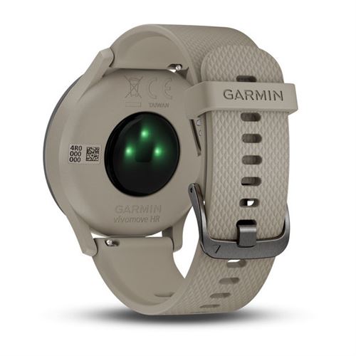 Montre Sport Garmin Vivomove HR Noir avec Bracelet en silicone Beige Montre connectee Achat prix fnac