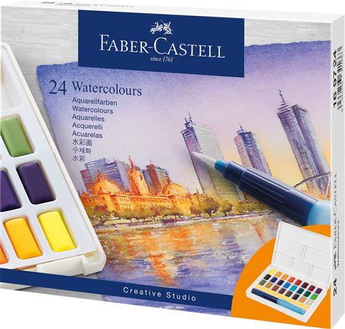 Boîte De 24 Aquarelles En Godets Faber-Castell Creative Studio