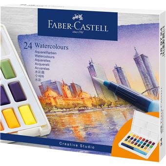 Boîte de 24 Aquarelles en godets Faber-Castell Creative Studio