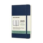 Agenda-carnet 2021 semainier Moleskine Souple petit format Bleu