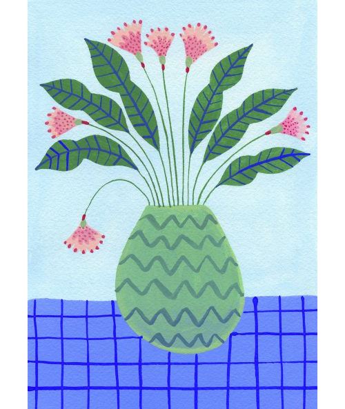 Plant on Blue Sergeant Paper