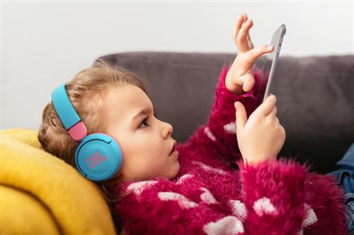 Casque audio enfant filaire - JBL Jr310 - bleu   - Shopping et  Courses en ligne, livrés à domicile ou au bureau, 7j/7 à la Réunion