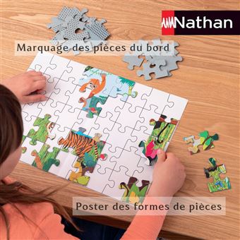 Puzzle enfant 45 pièces Nathan Carte du monde des animaux