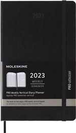 Agenda scolaire Moleskine 2022 2023 Semainier Pro Vertical grand format Rigide Noir