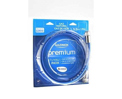 Tuyau Gazinox pour Gaz Naturel Vissogaz 1,5m avec durée de vie illimitée - Image 3