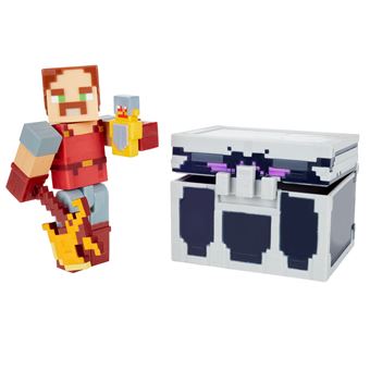 Figurine et coffre Minecraft 8 cm Modèle aléatoire