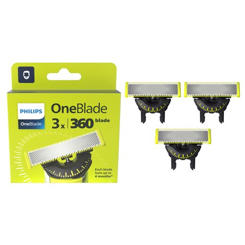 Lames De Rechange pour Tondeuse Philips Oneblade 360 Lot De 3 Qp430/50