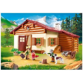 Playmobil Heidi 70253 Heidi avec grand père et chalet