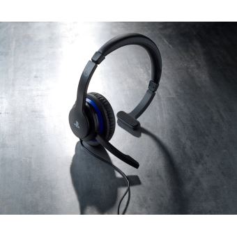 Micro Casque Mono Bigben Communicator Noir Et Bleu Pour Ps4