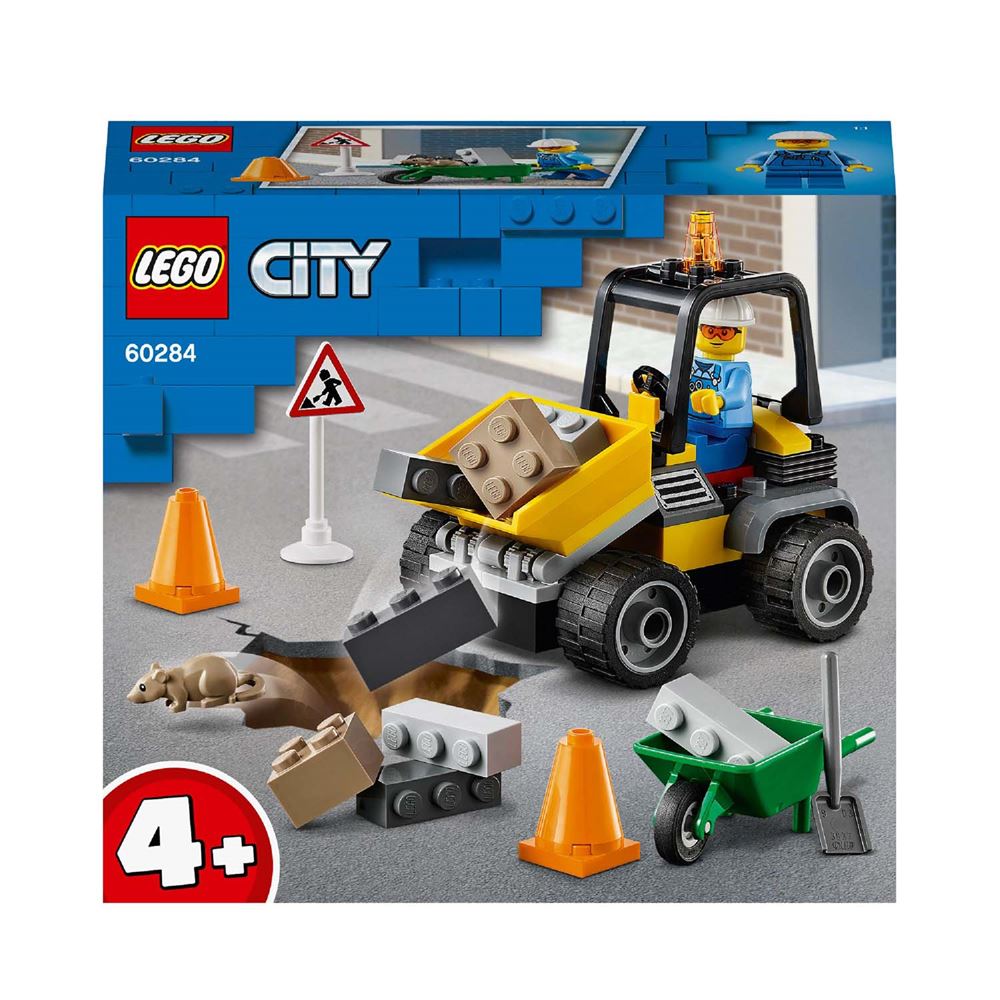 LEGO City 60385 La Pelleteuse de Chantier, Jouet Engin de Chantier