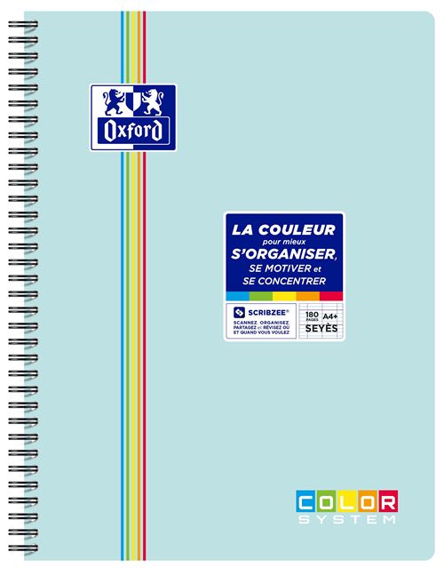 Lot 10 Cahiers Agrafés Oxford Classique 17x22cm - 60 Pages Grands Carreaux Seyès Couleurs Assorties