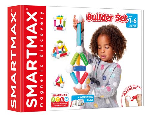Jeu De Construction Magnétique Smartmax Builder Set 20 Pièces