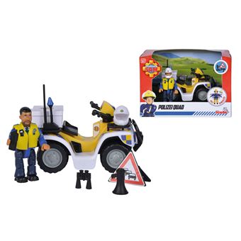 Quad de policier Smoby et figurine Sam le Pompier