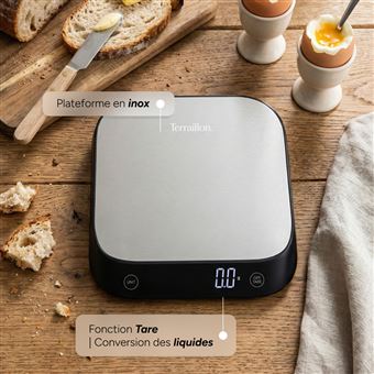 Balance de cuisine Terraillon Epsilon 15245 Noir et Inox