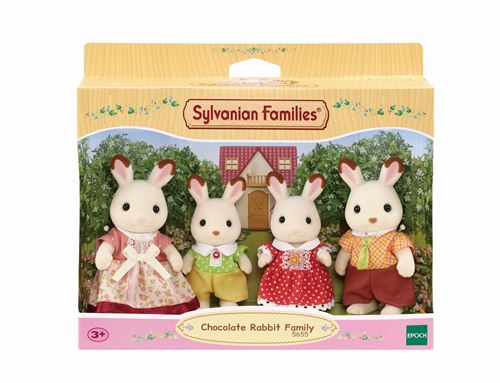 Syfa Poupée Sylvanian Families La Famille Lapin Chocolat