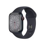 Apple Watch Series 8 GPS + Cellular, boîtier Aluminium Minuit 41mm avec Bracelet Sport Minuit