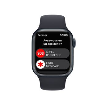 Apple Watch Series 8 GPS + Cellular, boîtier Aluminium Minuit 41mm avec Bracelet Sport Minuit