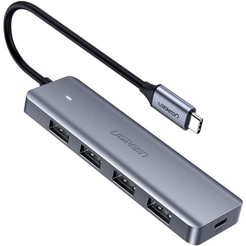 Hub USB C 5-en-1 UGREEN Gris avec 4 ports USB 3.0