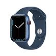 Apple Watch Series 7 GPS + Cellular, boîtier Aluminium Bleu 45mm avec Bracelet Sport Bleu Abysse