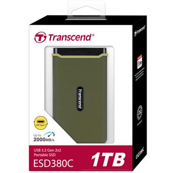 Disque dur externe Transcend ESD380C 1 To Vert militaire