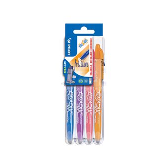 Set 4 stylos Pilot Pen Frixion Ball 07 Set2Go Bleu Violet Rose Orange