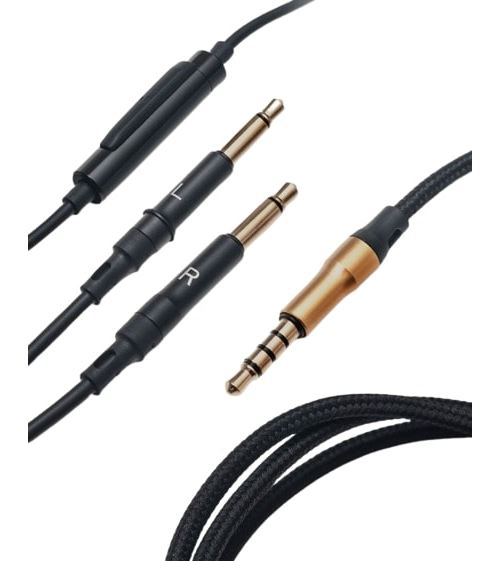 Câble asymétrique Meze audio 99 Classics mono avec microphone et télécommande 1 2 et - vue 2