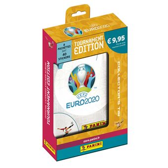Boîte métal de 8 pochettes Panini Foot Stickers UEFA EURO 2020