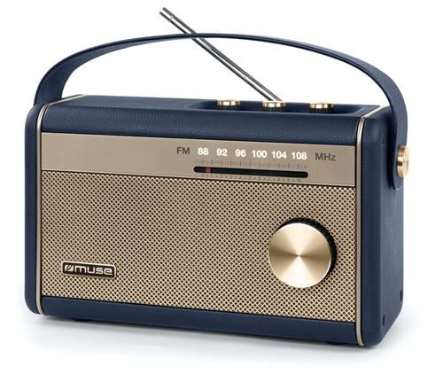 Radio Portable Bluetooth Muse M-098 Nb Bleu et Or