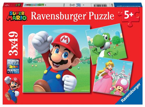 Puzzle Enfant 3X49 Pièces Ravensburger Super Mario