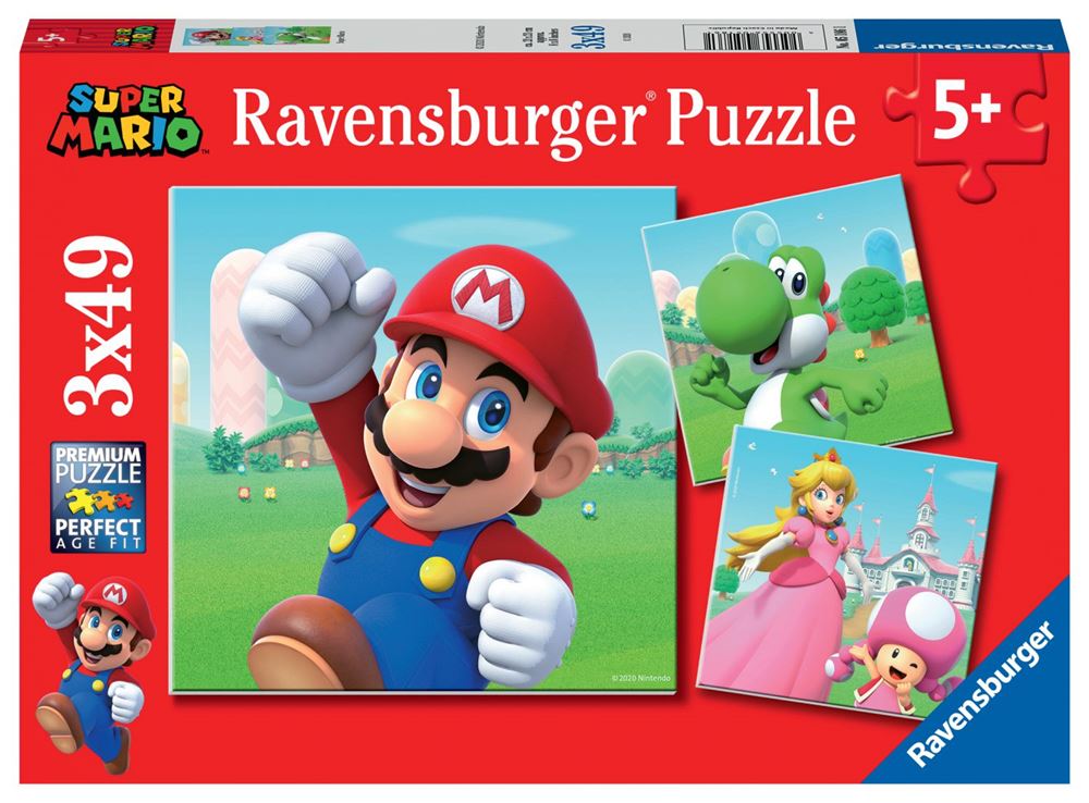 2€84 sur Puzzle enfant 3x49 pièces Ravensburger Super Mario - Puzzle -  Achat & prix