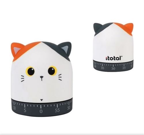 Minuteur Itotal Chat Blanc
