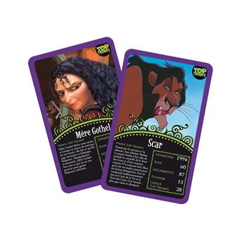 Jeu de cartes Top Trumps Disney Vilains