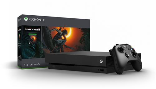 Pack Console Microsoft Xbox One X 1 To + Shadow of the Tomb Raider