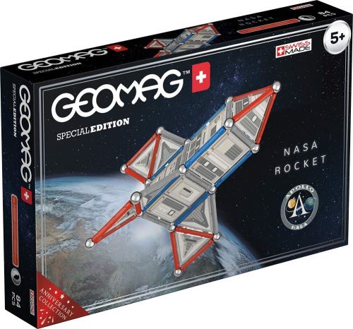 Jeu de construction magn&eacute;tique geomag nasa rocket 84 pi&egrave;ces special edition