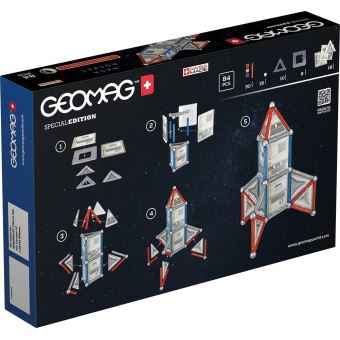 Jeu de construction magnétique Geomag Nasa Rocket 84 Pièces Special Edition