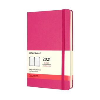 Agenda 2021 journalier Moleskine Rigide grand format Rose