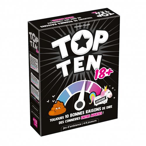 Acheter Jeu d’ambiance Asmodee Top Ten 18+ État correct - 26,00 € Jeu d’ambiance Asmodee Top Ten 18+ État correct - reconditionné disponible sur Fnac