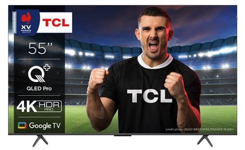 TV QLED Pro Tcl 55C655 139 Cm 4K UHD Aluminium Brossé