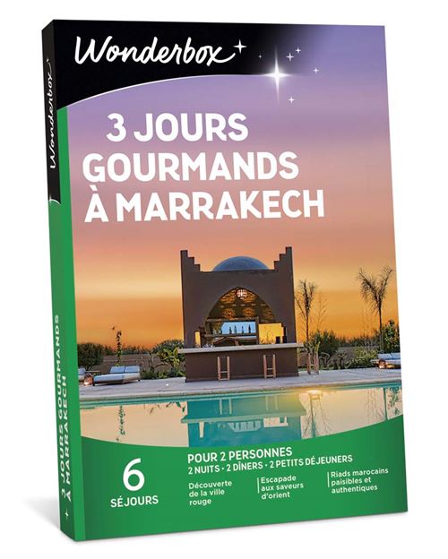 Coffret cadeau Wonderbox 3 Jours gourmands à Marrakech