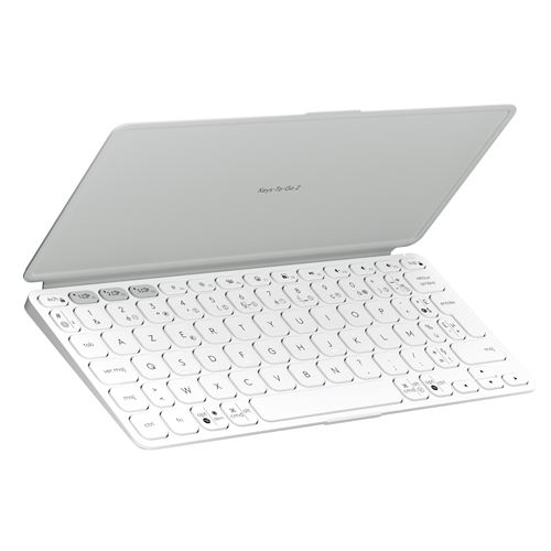 Clavier tablette Logitech Keys-To-Go 2 Gris Pâle