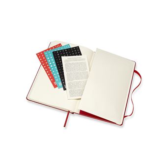 Agenda semainier Moleskine Grand format Couverture rigide 2022 Rouge Ecarlate