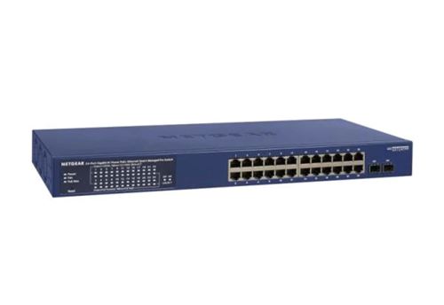 Netgear Bleu Switch Réseau Gs724t 15 Ports Gbe + 1 Sfp