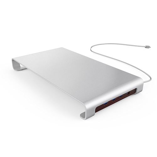 Support PC avec port USB Tx Argent