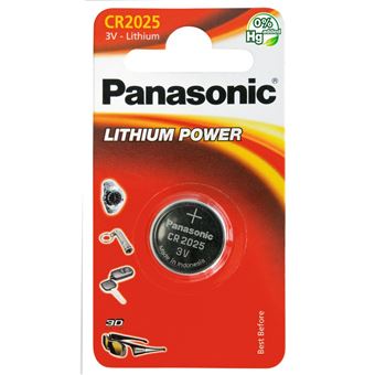 Pile Bouton CR2025 Panasonic Lithium 3V (par 1) - Bestpiles