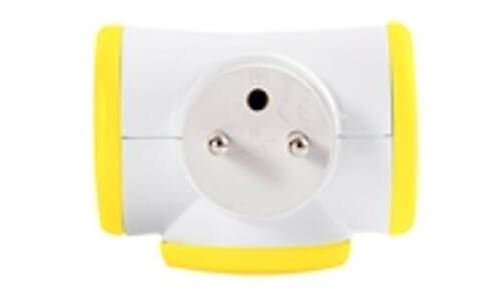 Multiprise Triplite Rotative Watt&Co Jaune
