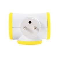 Multiprise Triplite Rotative Watt&Co Jaune